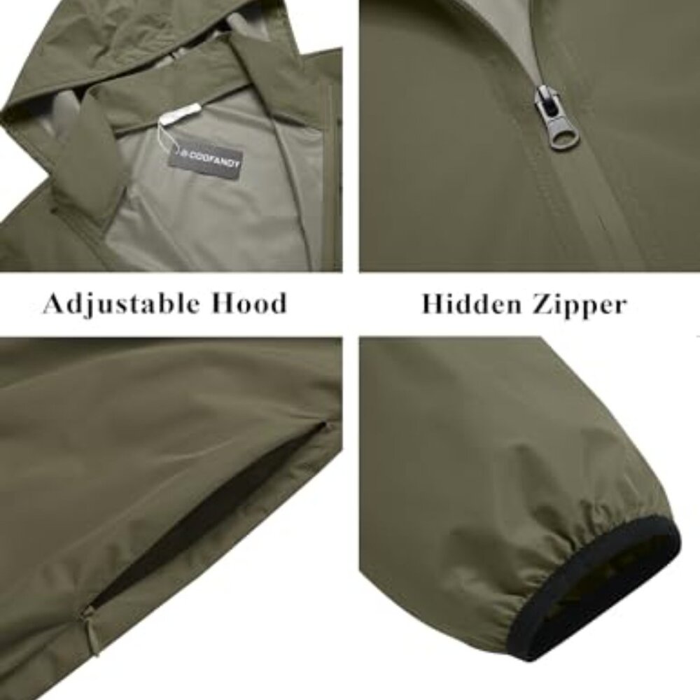 Packable Rain Jacket Lightweight Waterproof Hoode… - image 5